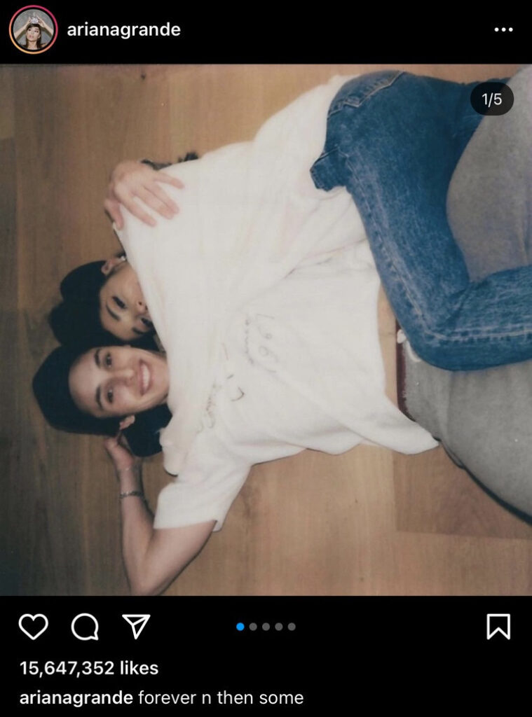 Ariana Grande's engagement post