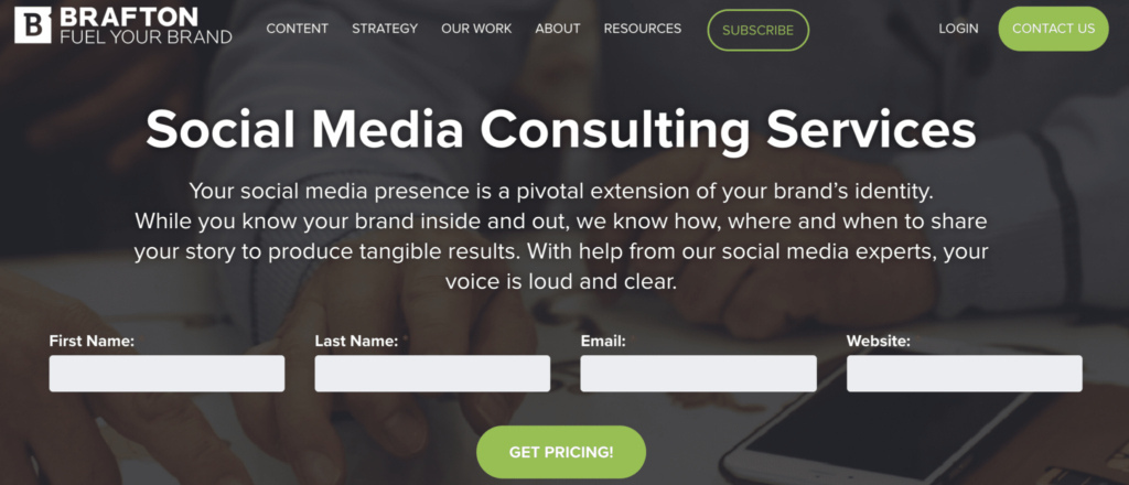 Brafton homepage 