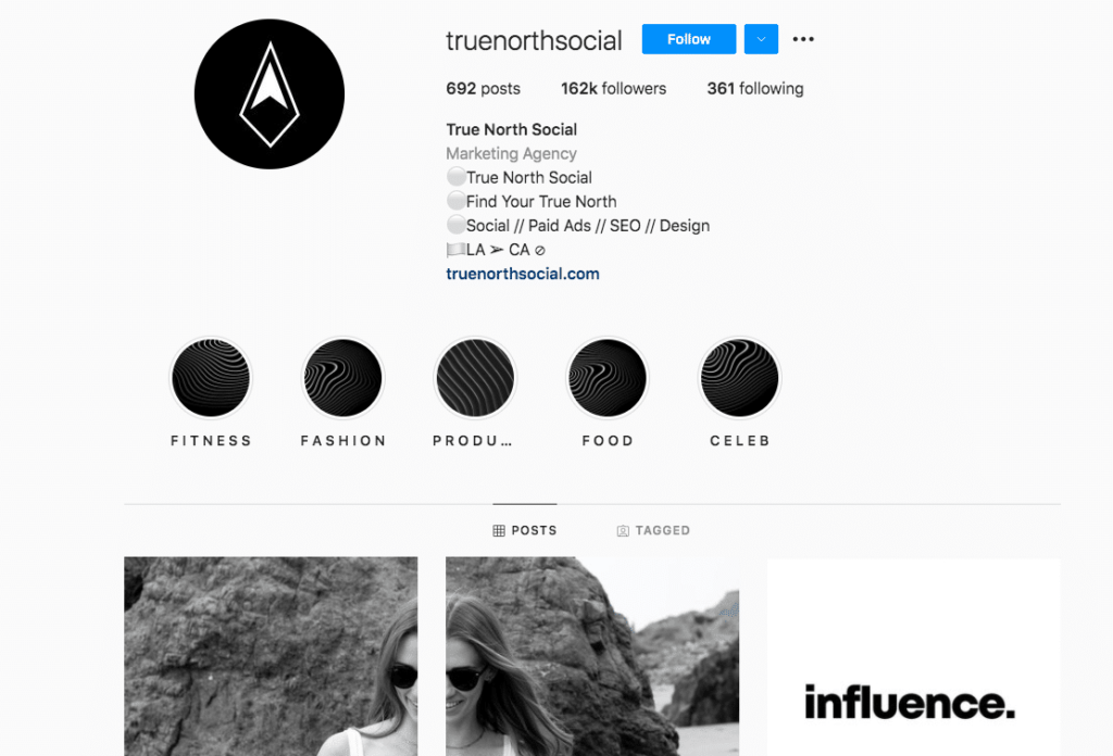 true north social instagram account