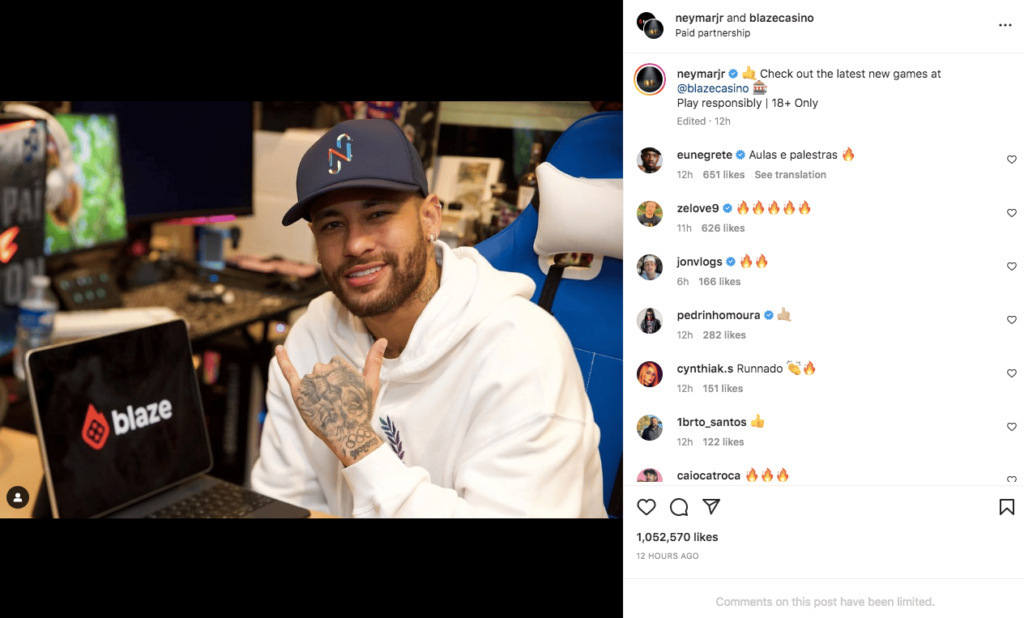 Partnership with Neymar and Blaze