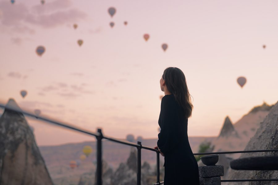 travel girl in cappadocia