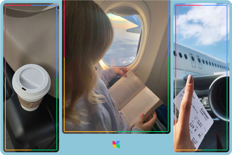 travel girl aesthetic: flight details