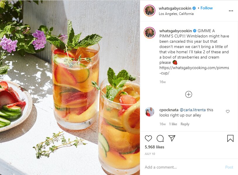 food blogger chef Gaby