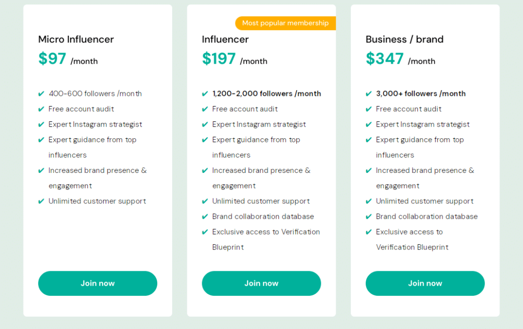 Trusy social pricing