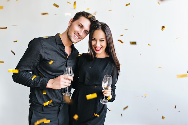 Happy couple celebrating their relationship