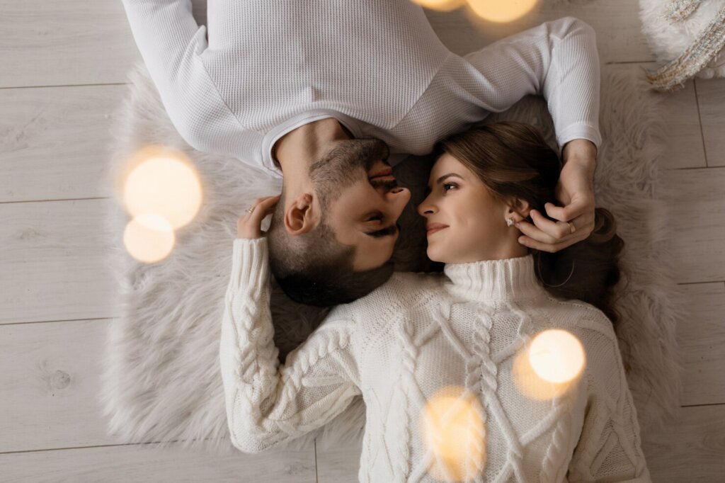 romantic and sweet gesture with a couple