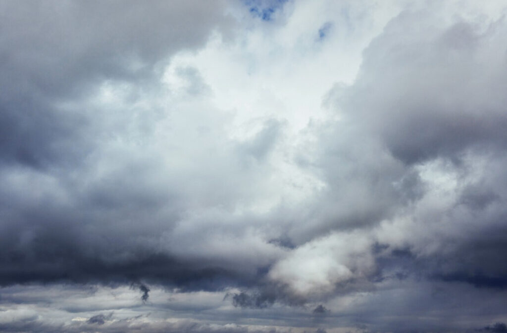 Cloudy weather before rain