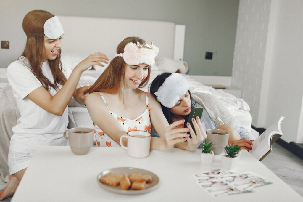 girls having adventure at a staycation