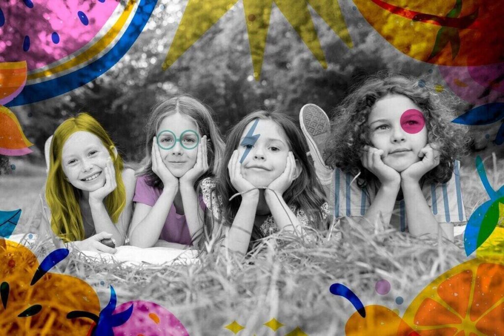 childhood days black and white picture