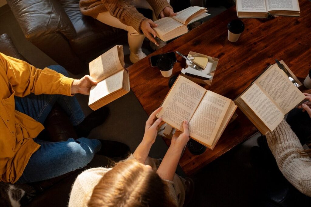 A book club meeting 