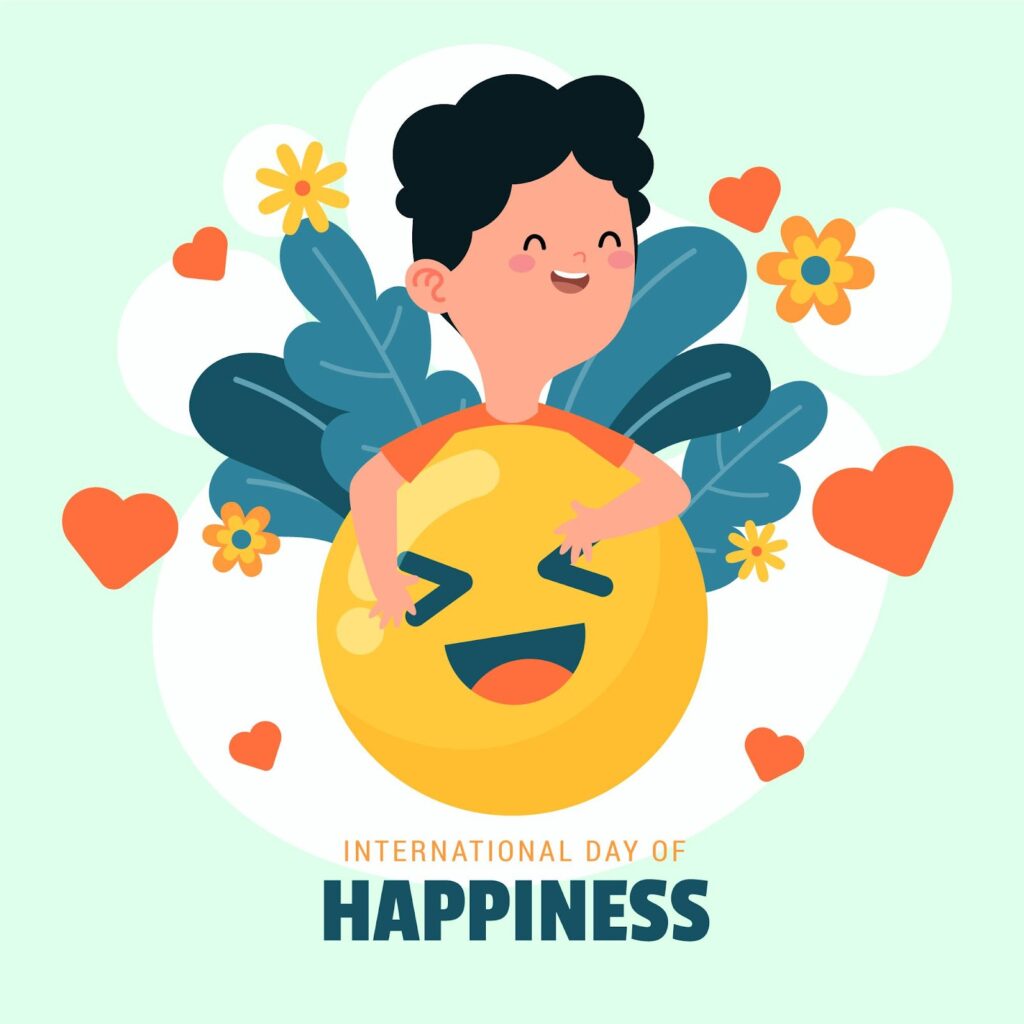 Cute happiness illustration 
