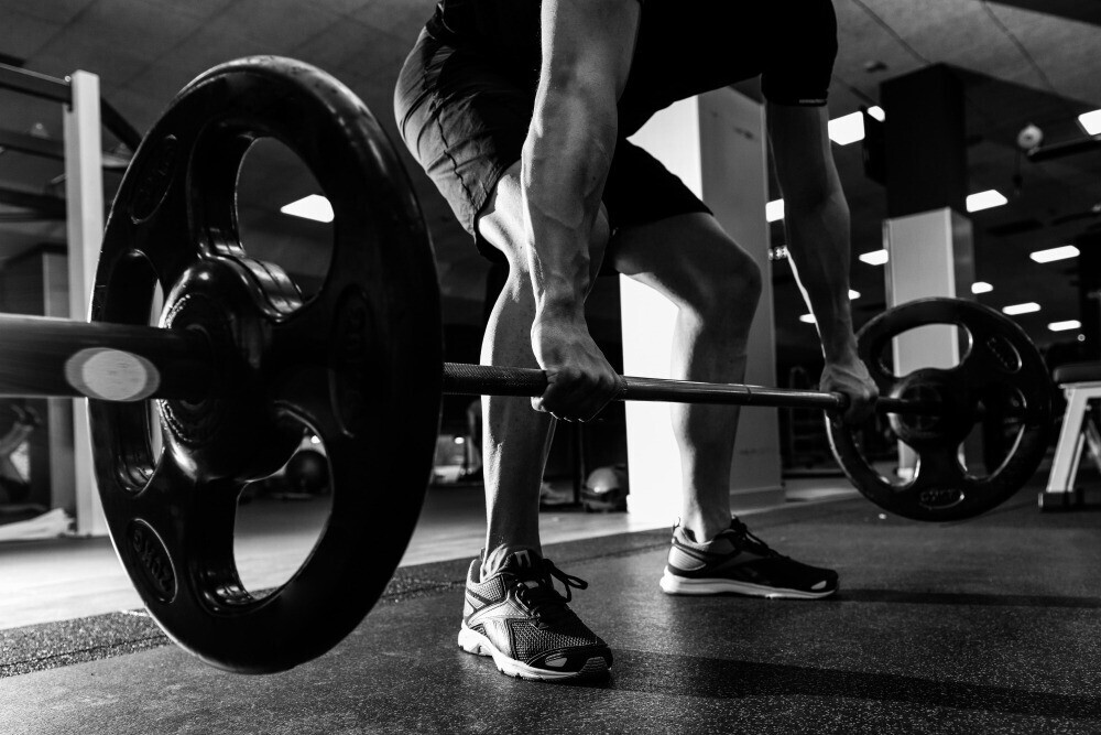 Strength training at the gym