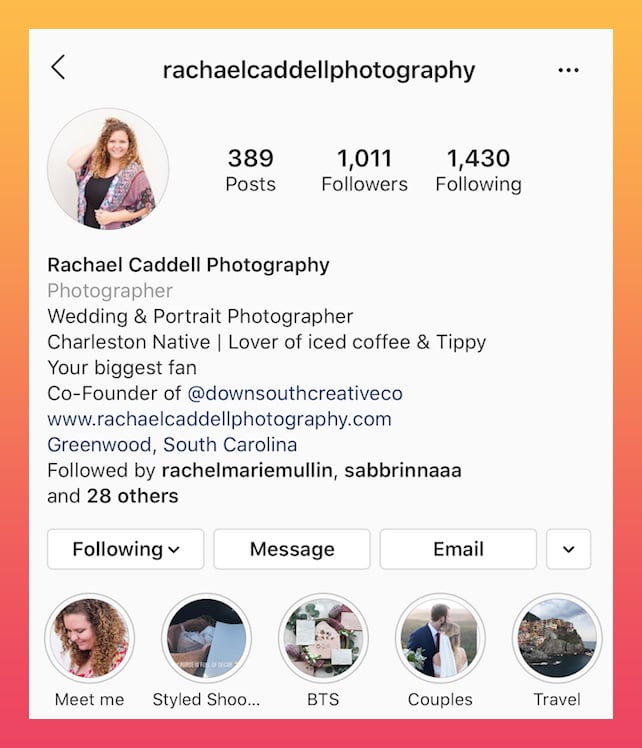 photography bio example