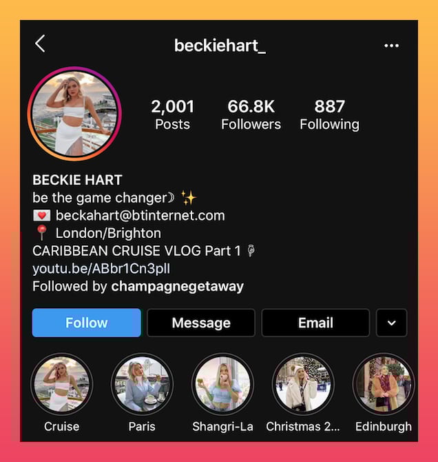 inspirational bio example