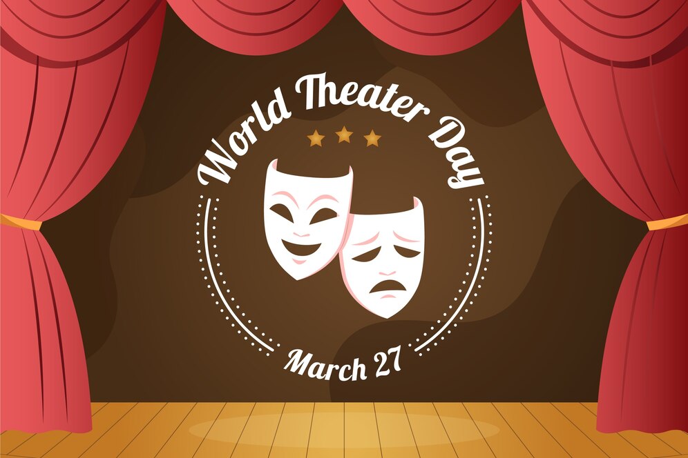 theatre masks on stage 