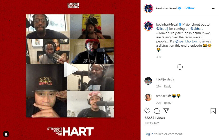 Comedian kevin hart instagram post colab