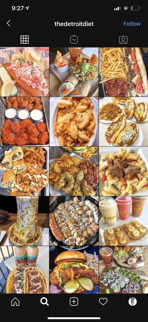 Food Themed Instagram post
