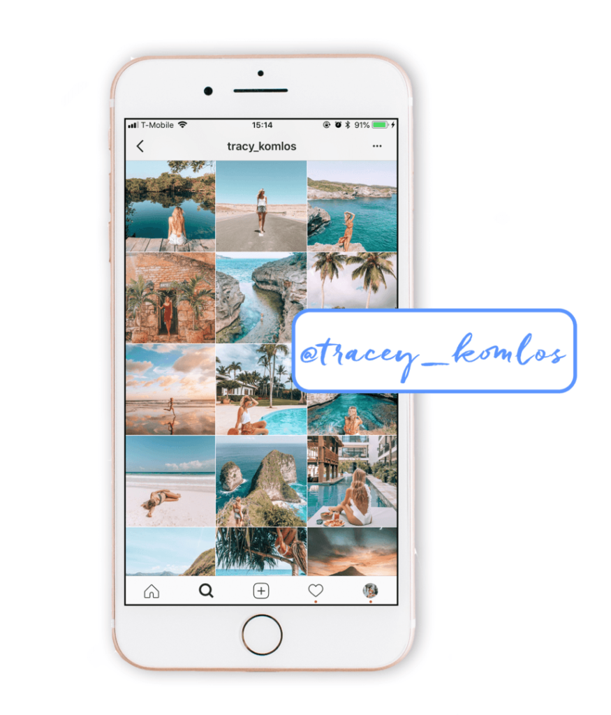 bright, beachy, and relaxed instagram theme 