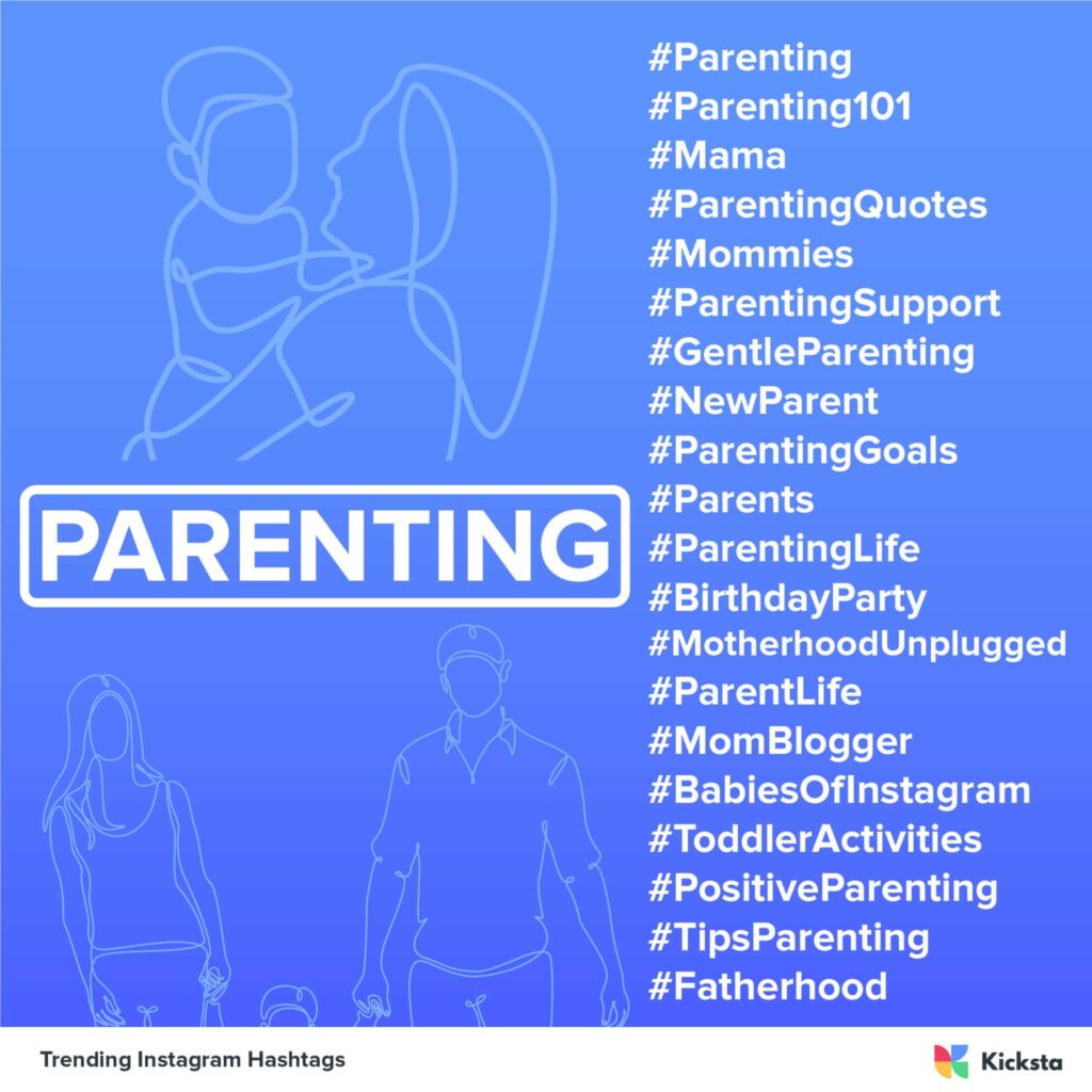 parenting hashtags chart