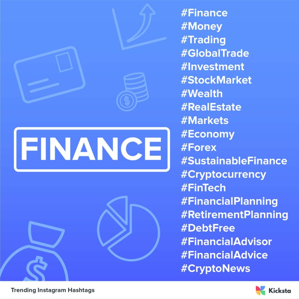 finance industry hashtags chart