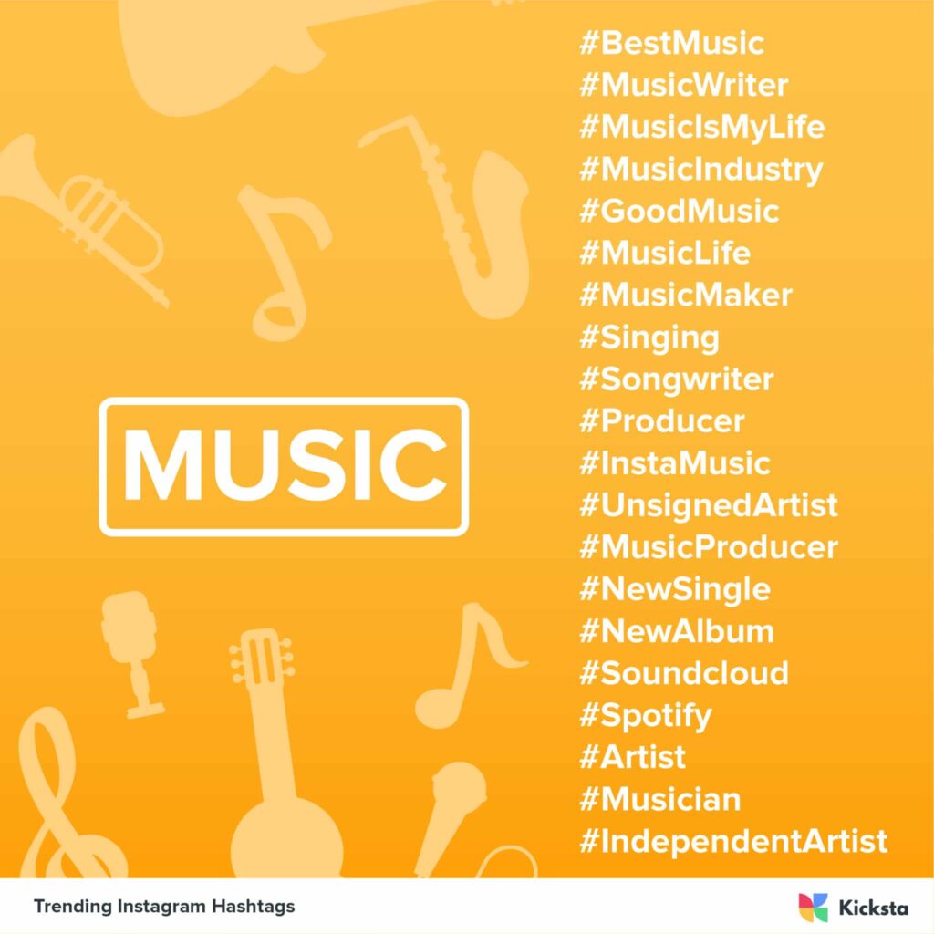 music hashtags chart