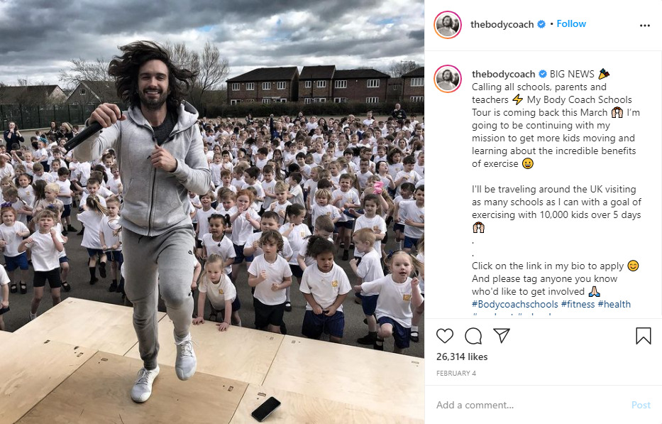 Joe Wicks instagram fitness thebodycoach