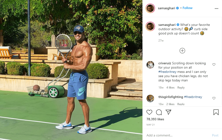 instagram fitness samasghari