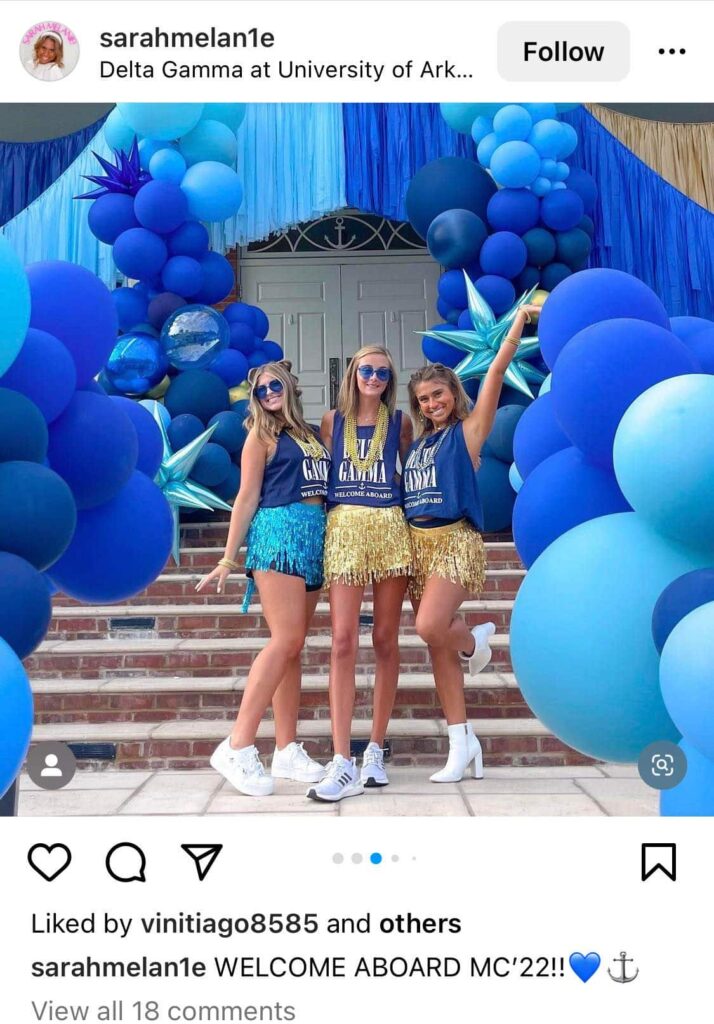 sorority rush delta gamma carousel instagram photos