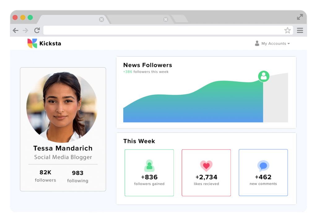 best instagram growth service: kicksta