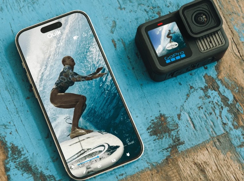 GoPro next to the phone