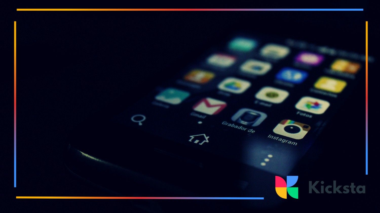 Dark Instagram app screen on phone