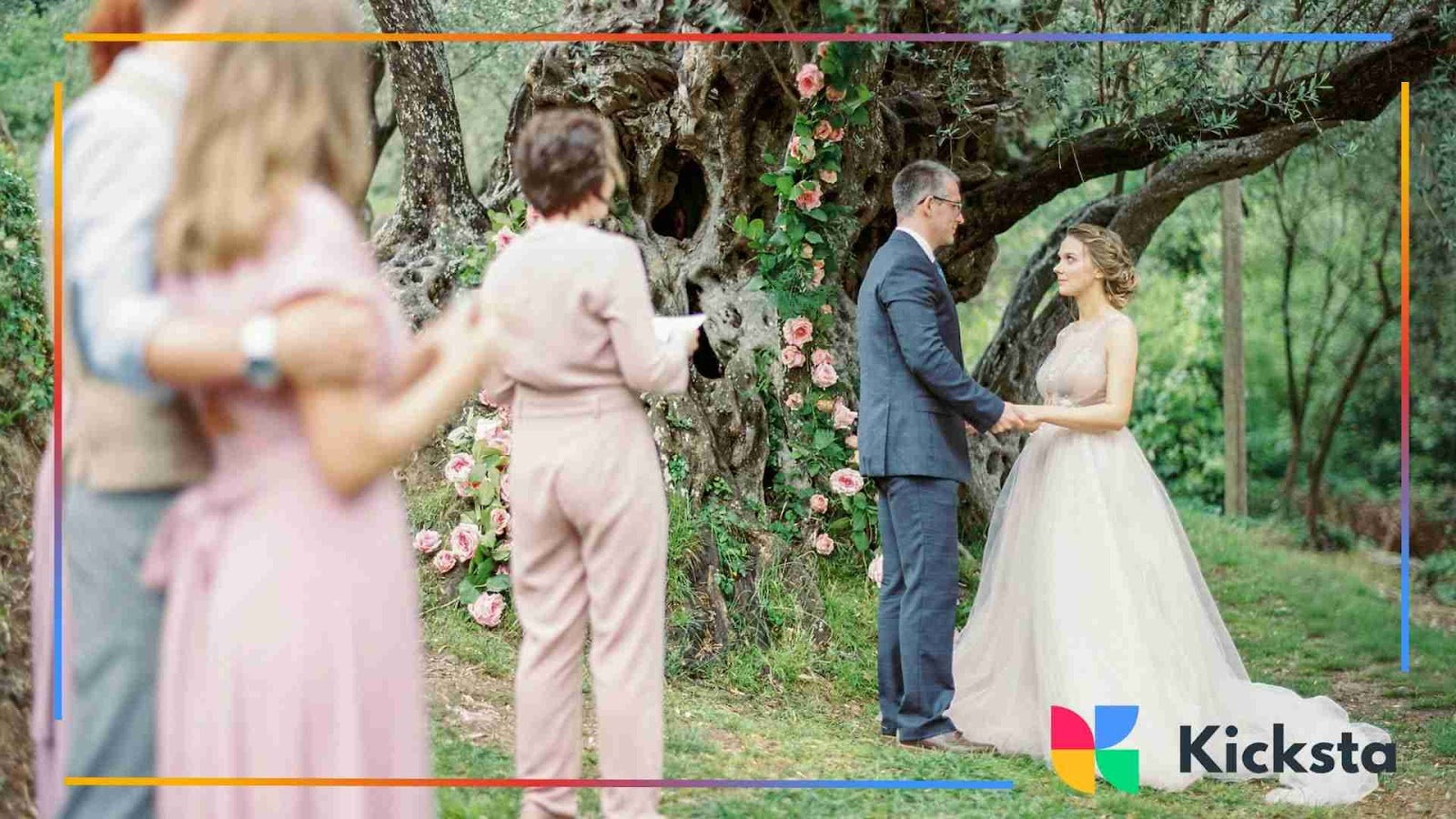 Wedding ceremony with a sister present