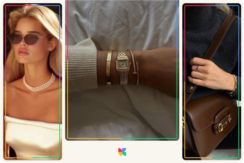 old money aesthetic style details, accessories