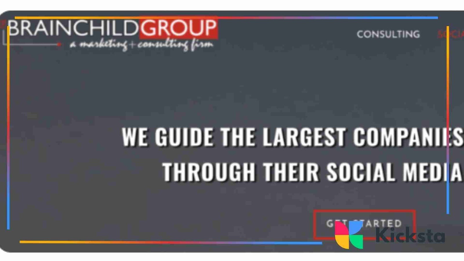 Landing page of Brainchild Group