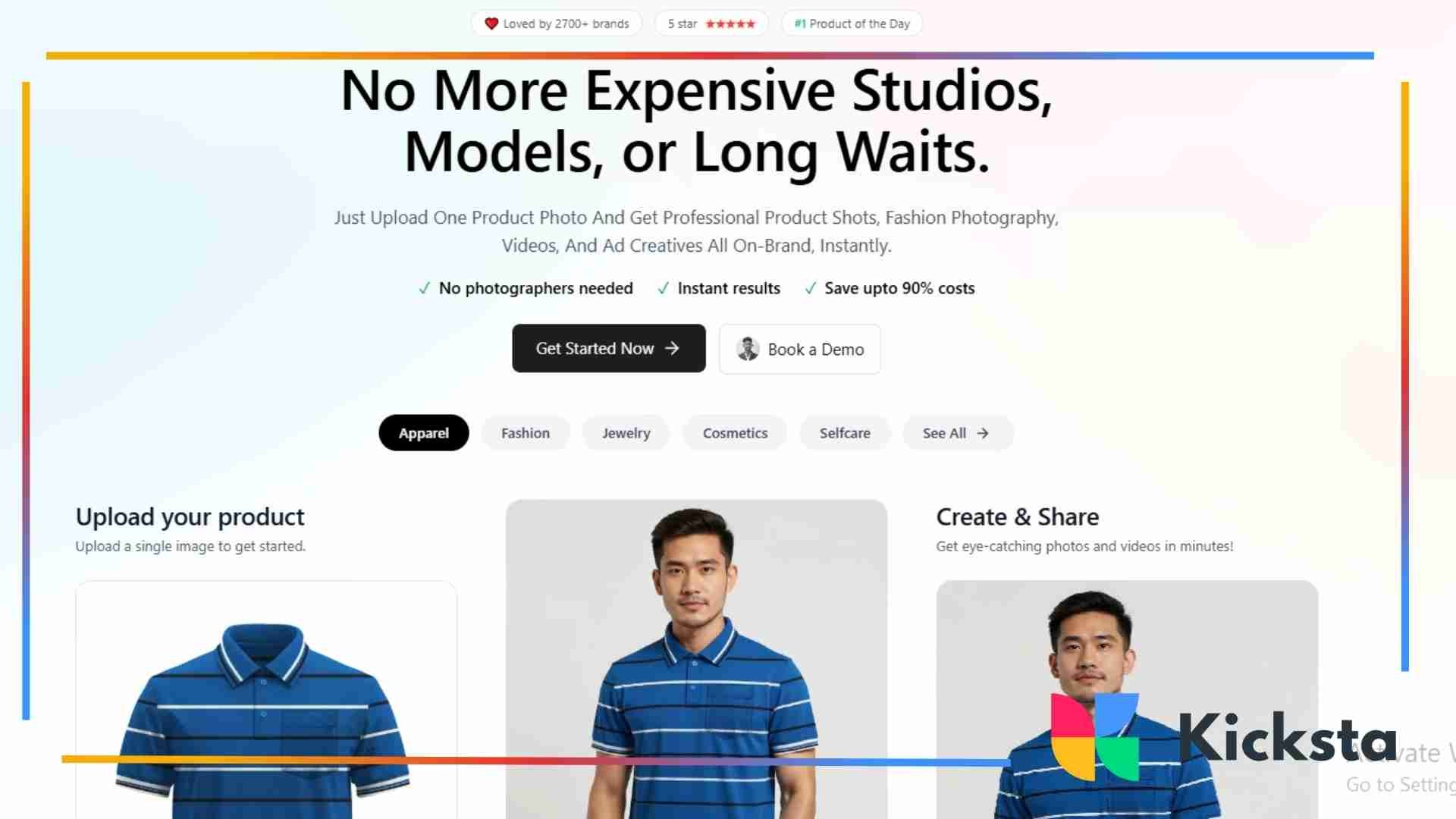 Landing page of PhotoFox