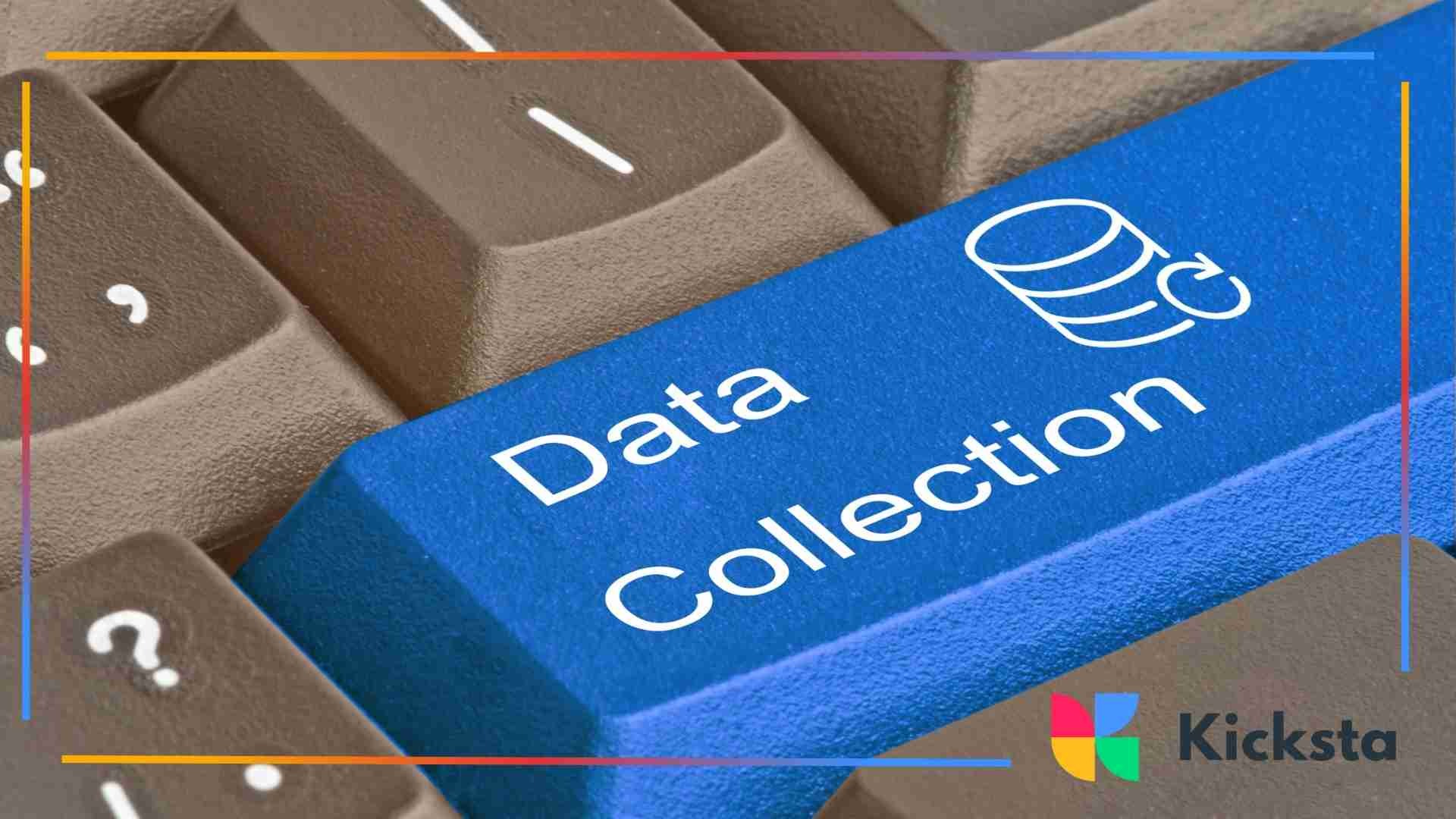 Close-up of a keyboard key labeled “Data Collection” with database icon