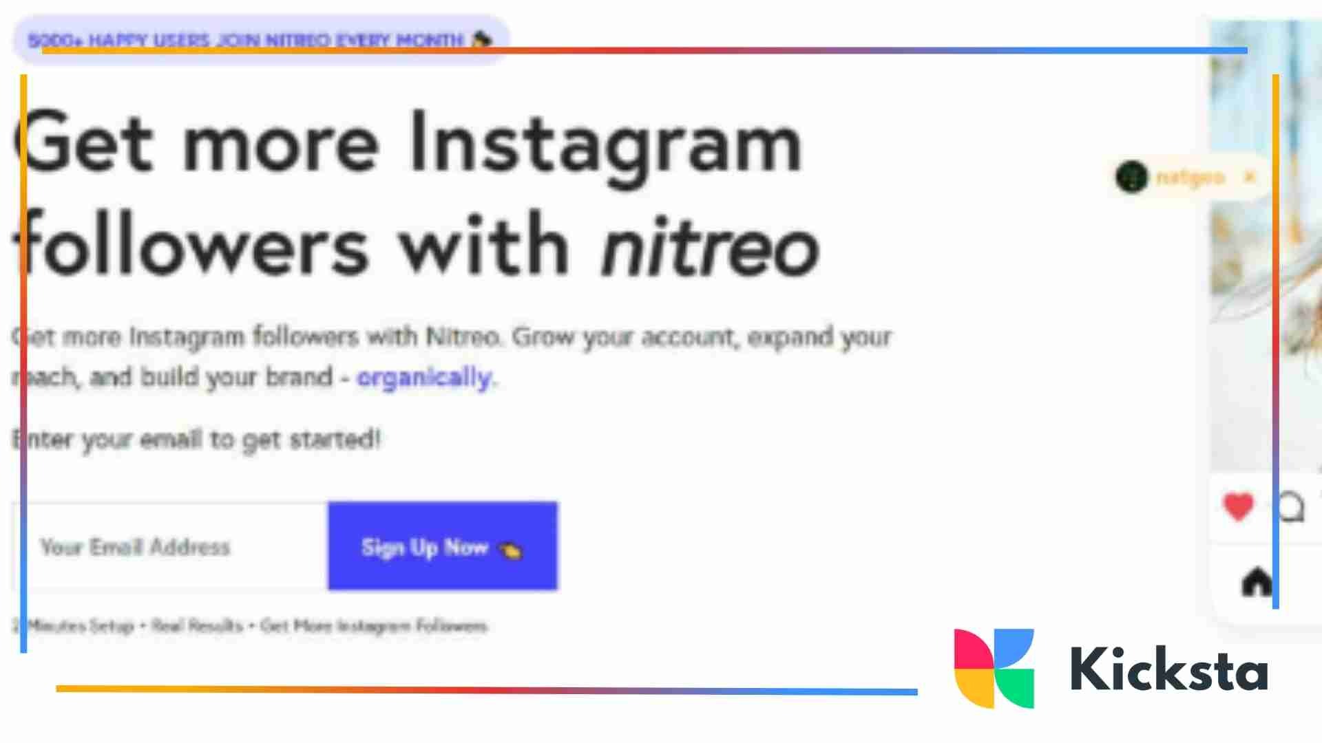 Landing page of Nitreo