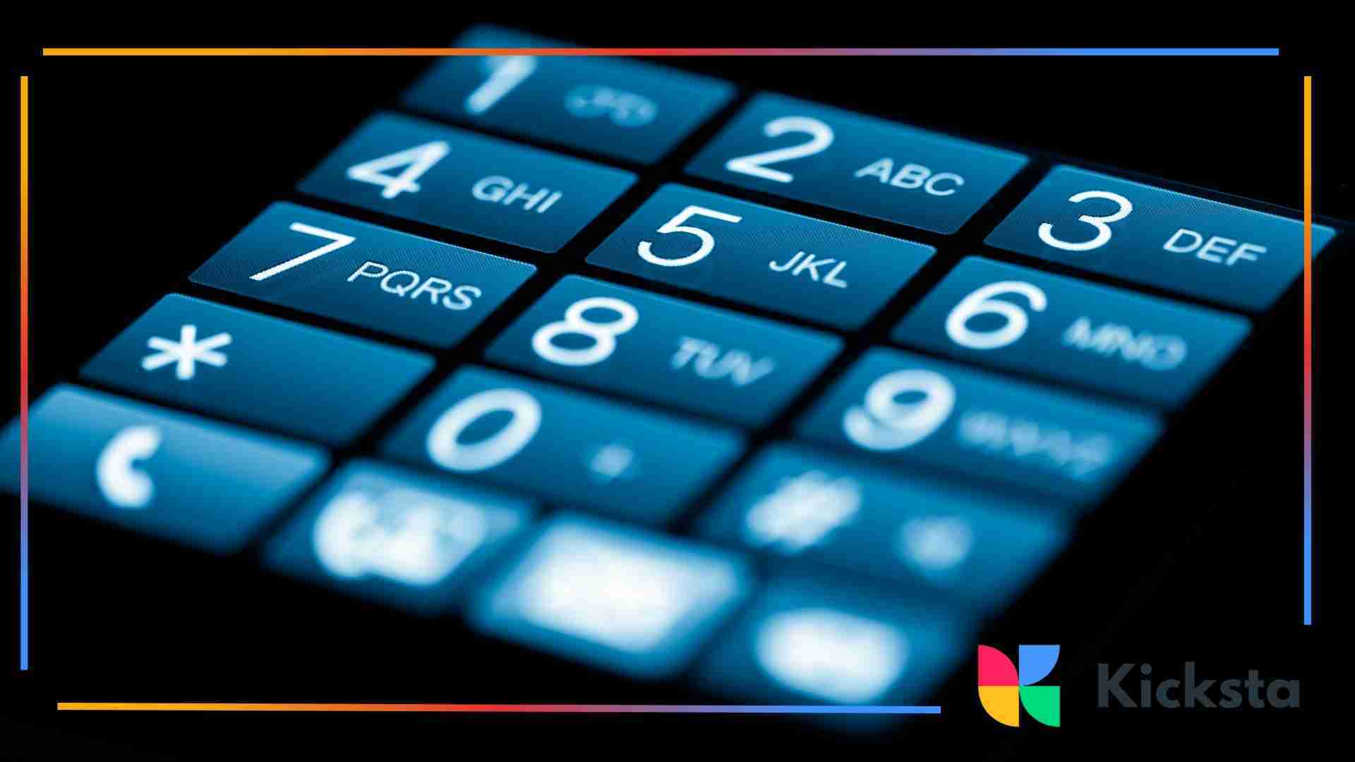 Visible phone with numbers on it