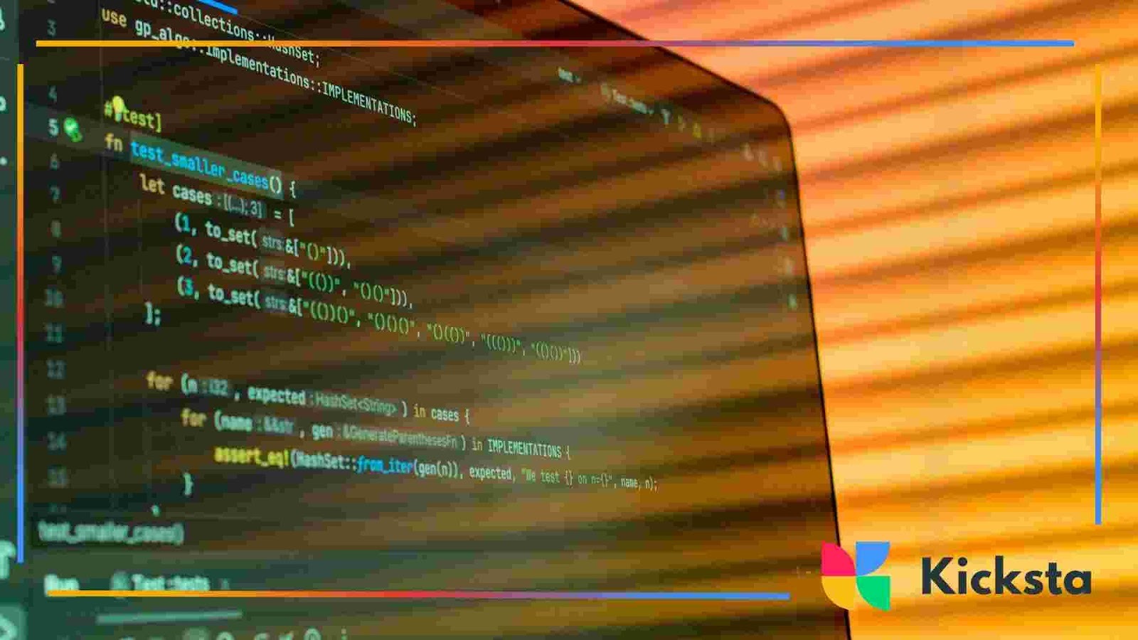 Close-up of a computer screen displaying lines of programming code.