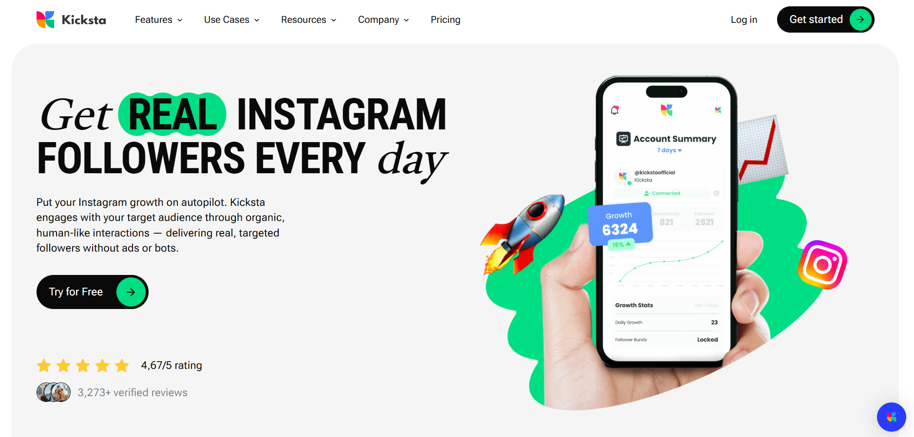 Best Instagram growth service in 2026 - Kicksta.
