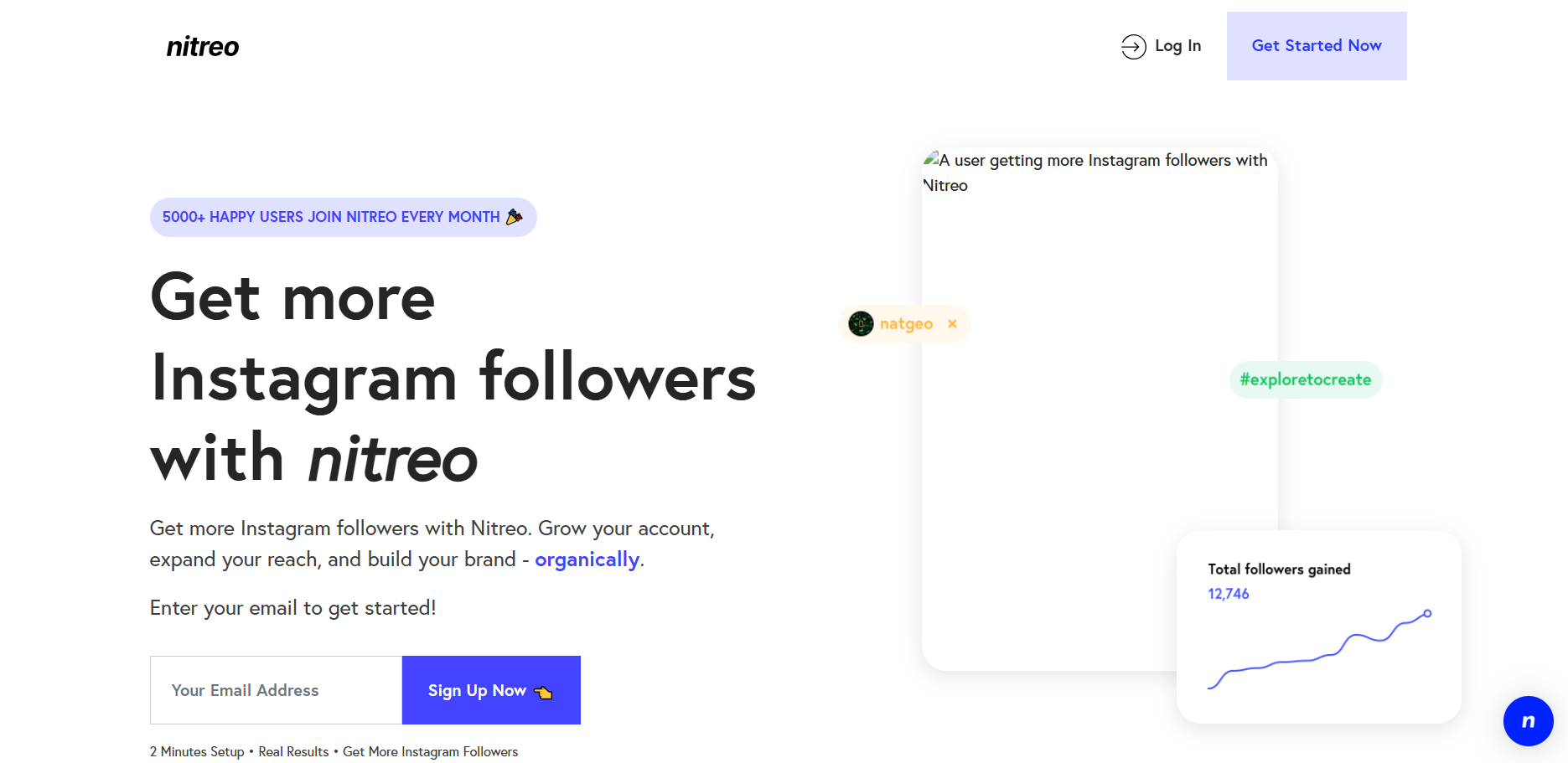 Screenshot of Nitreos homepage