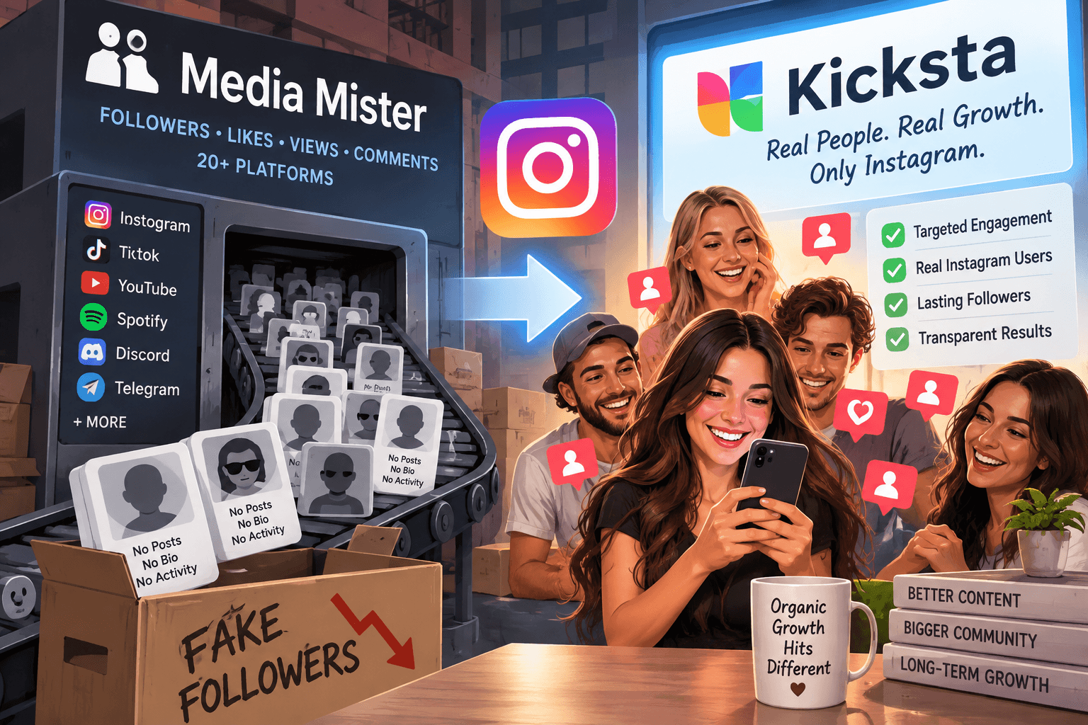 Best mediamister alternative - Kicksta