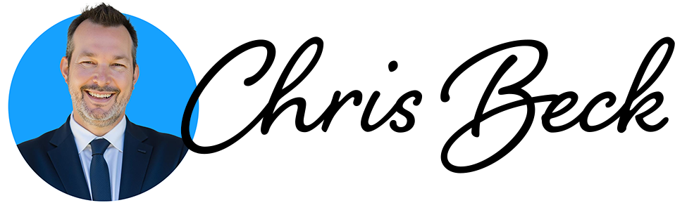 Chris Beck signature logo in black