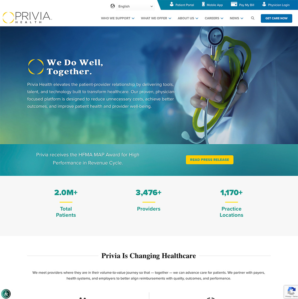 Privia screenshot