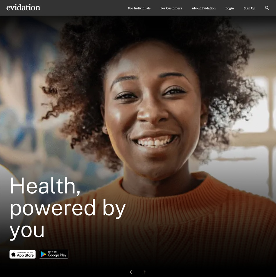 Evidation screenshot
