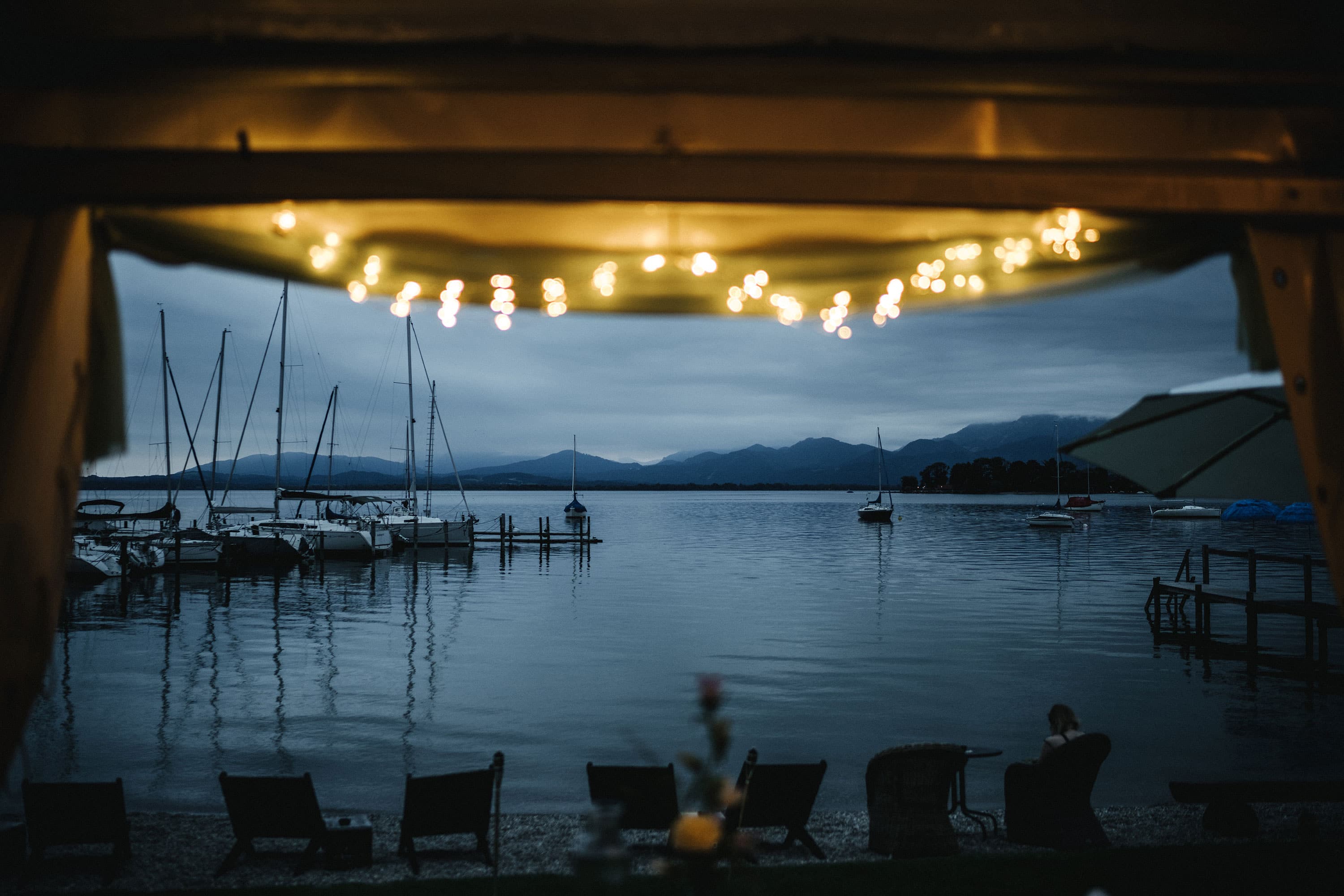 Die Aussenfläche des Chiemsee Event-Strandes