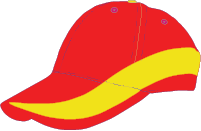 Casquette personnalisée avec empiècements latéraux en forme de flamme