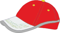 Casquette personnalisée avec bordure colorée sur la visière