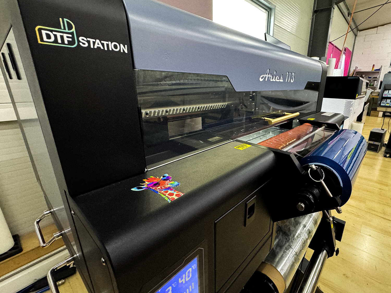 Production de transferts UV DTF chez Empreintex
