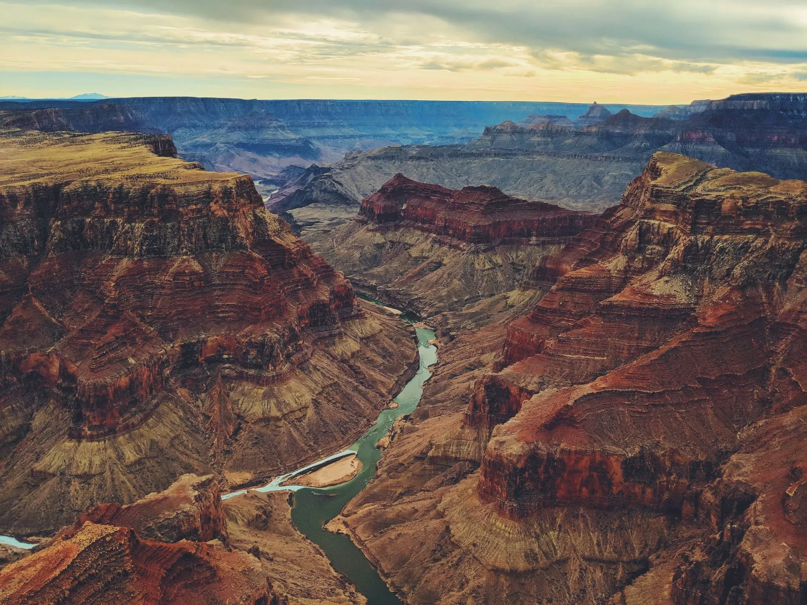 Luftaufnahme des Grand Canyon in den USA